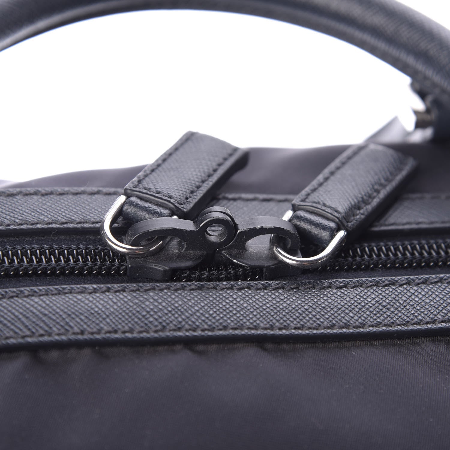 Prada Tessuto Nylon Saffiano Viaggio Duffle Baltico 10 of 11