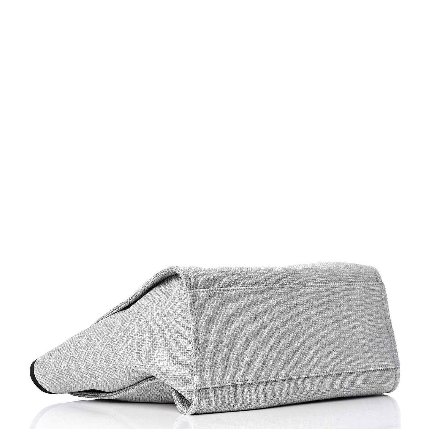 Woven Straw Raffia Large Deauville Tote Grey