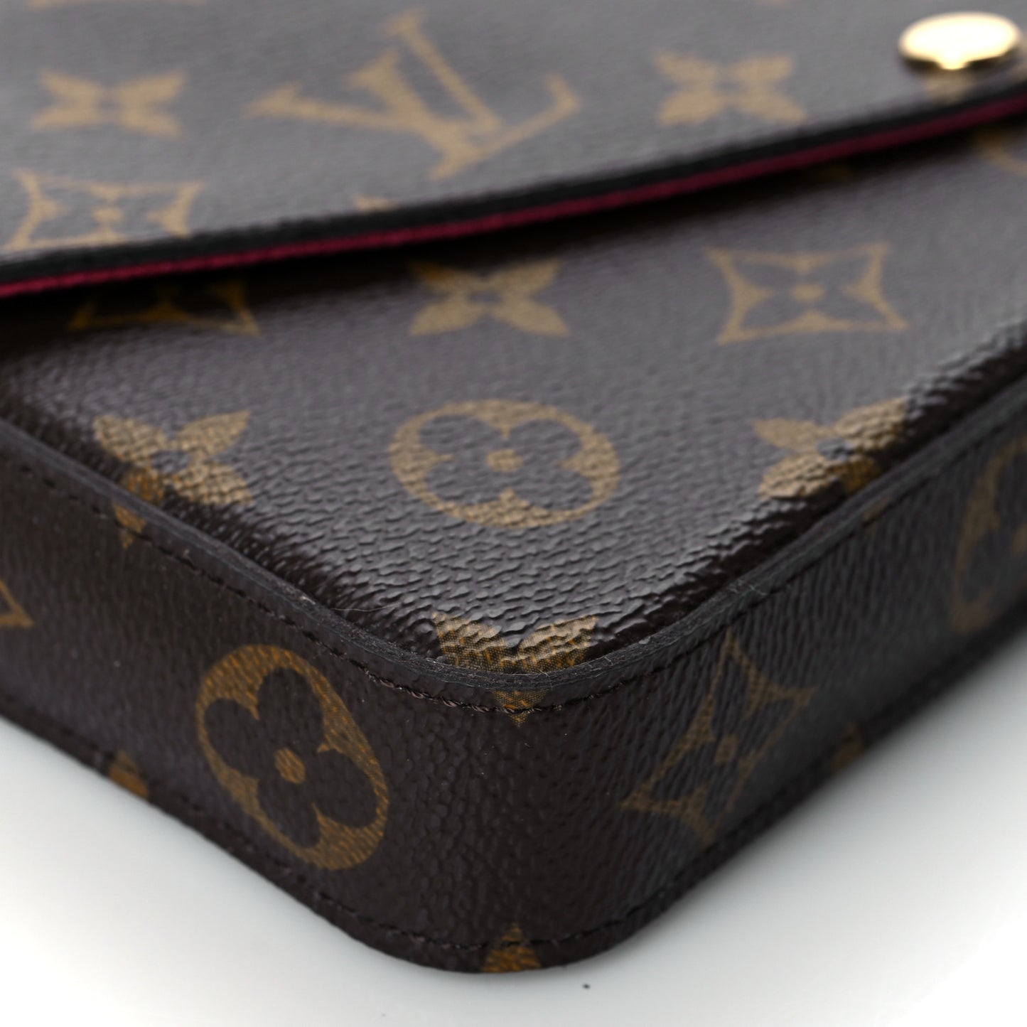 Monogram Pochette Felicie Chain Wallet Fuchsia
