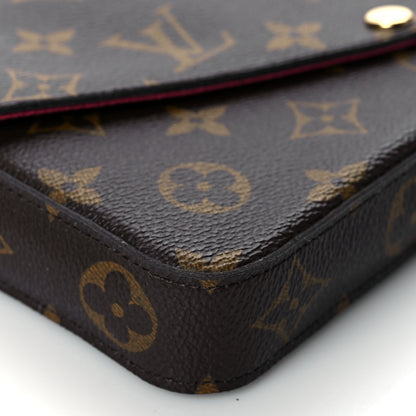 Louis Vuitton Monogram Pochette Felicie Chain Wallet Fuchsia 9 of 10
