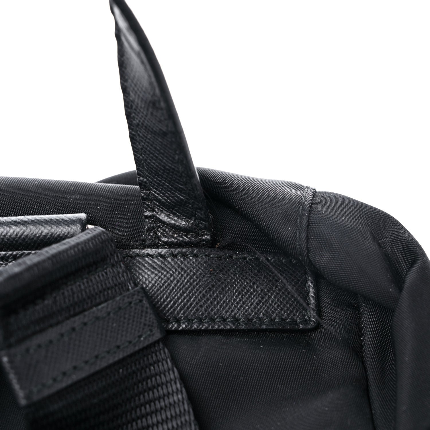 Prada Tessuto Nylon Vela Small Double Buckle Backpack Black