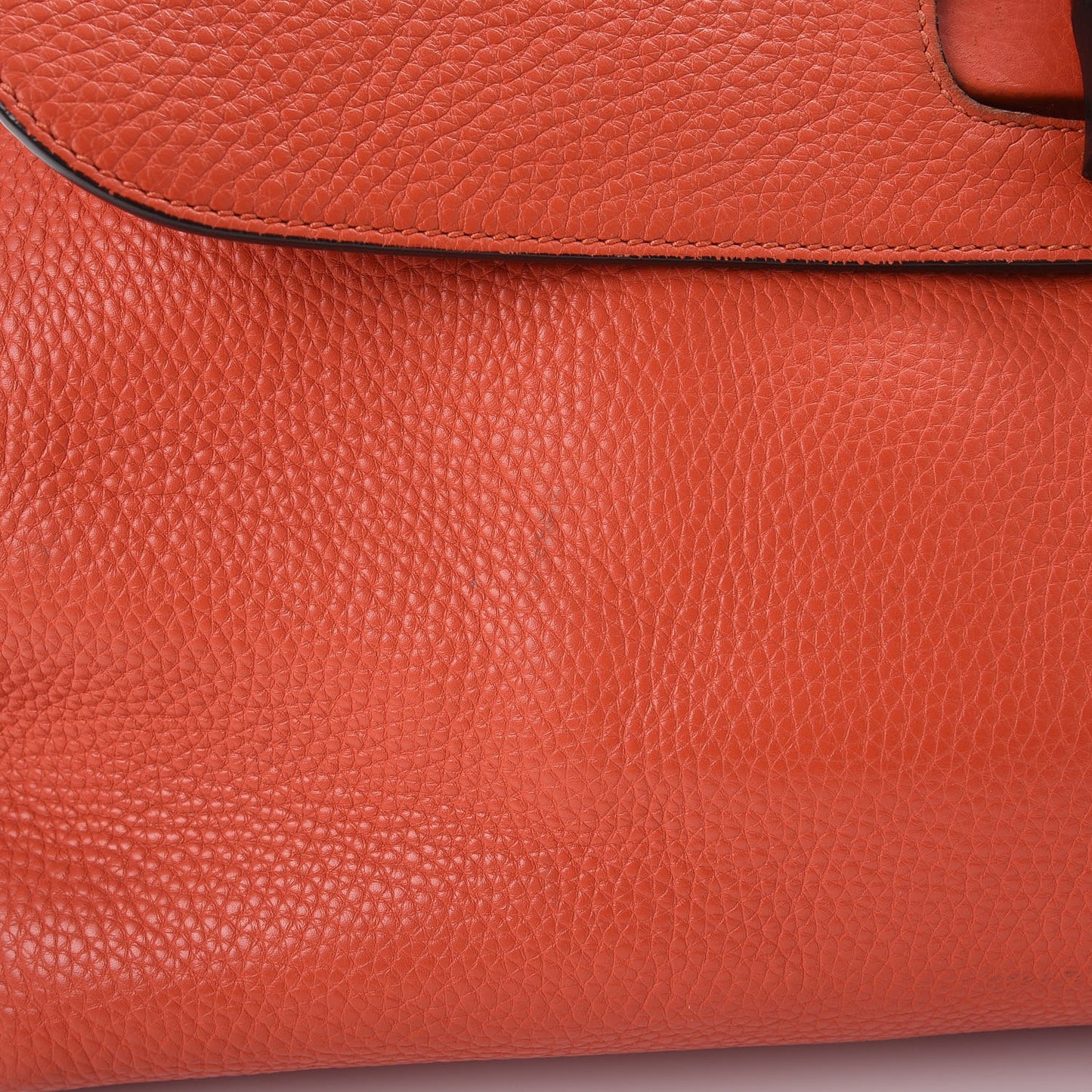 Cellarius Calfskin Large Bamboo Daily Top Handle Bag New Dark Orange