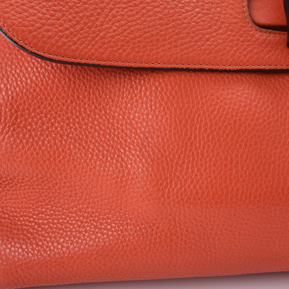 Gucci Cellarius Calfskin Large Bamboo Daily Top Handle Bag New Dark Orange 15 of 18