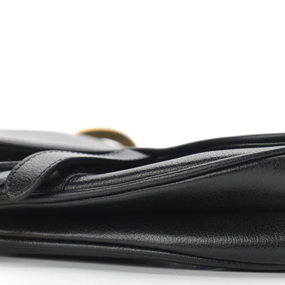 Christian Dior Calfskin Saddle Bag Black 9 of 9