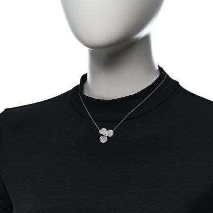 Tiffany Platinum Diamond Large Paper Flowers Pave Pendant Necklace 2 of 6