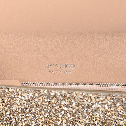 Jimmy Choo Glitter Milla Wallet on Chain Gold 6 of 10