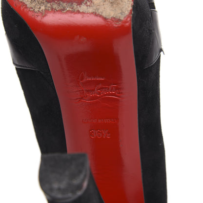 Christian Louboutin Shiny Calfskin Veau Velours Viva Bella 140 Platform Pumps 36.5 Black 6 of 14