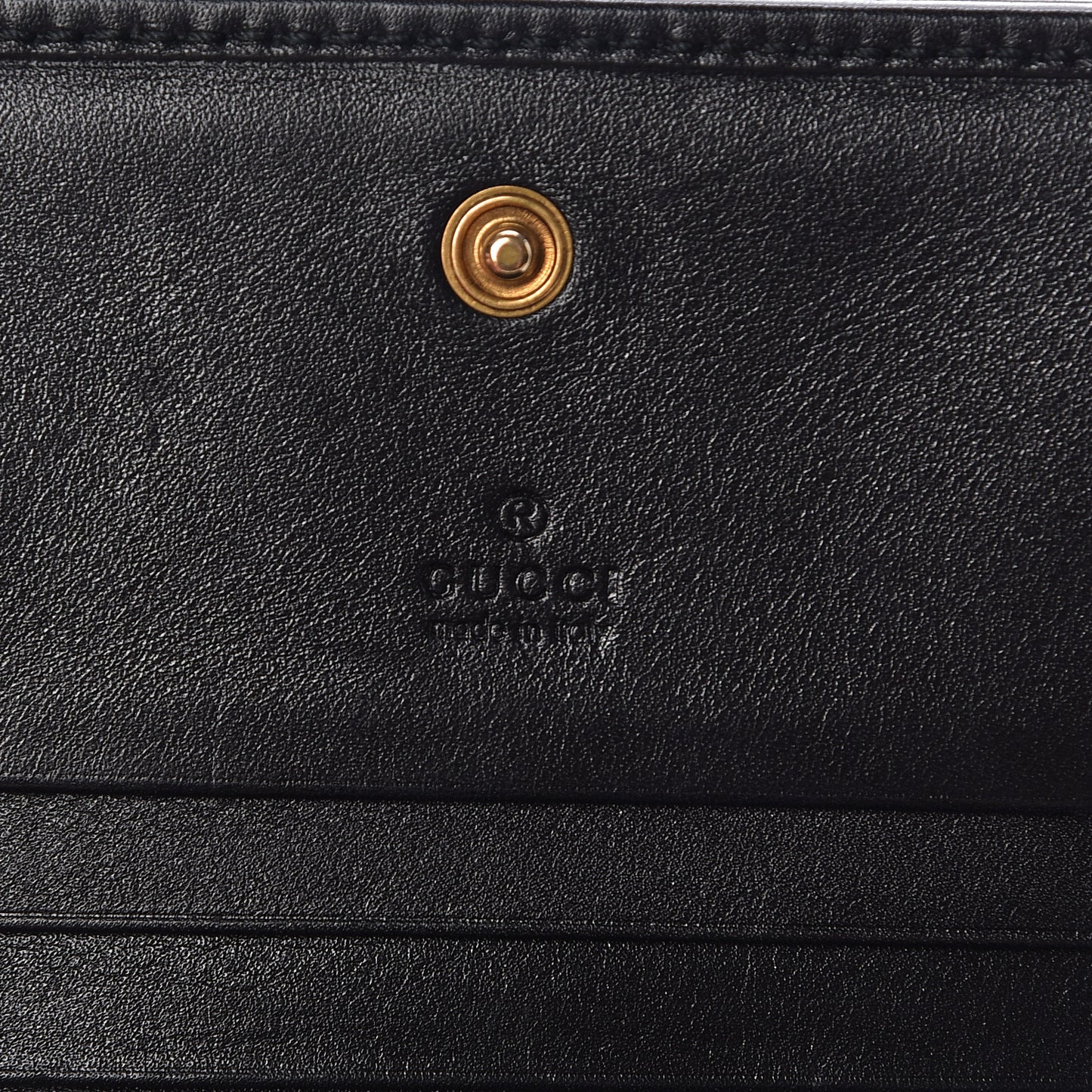 Calfskin Matelasse GG Marmont Card Case Wallet Black