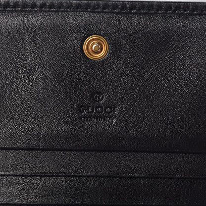 Gucci Calfskin Matelasse GG Marmont Card Case Wallet Black 10 of 12