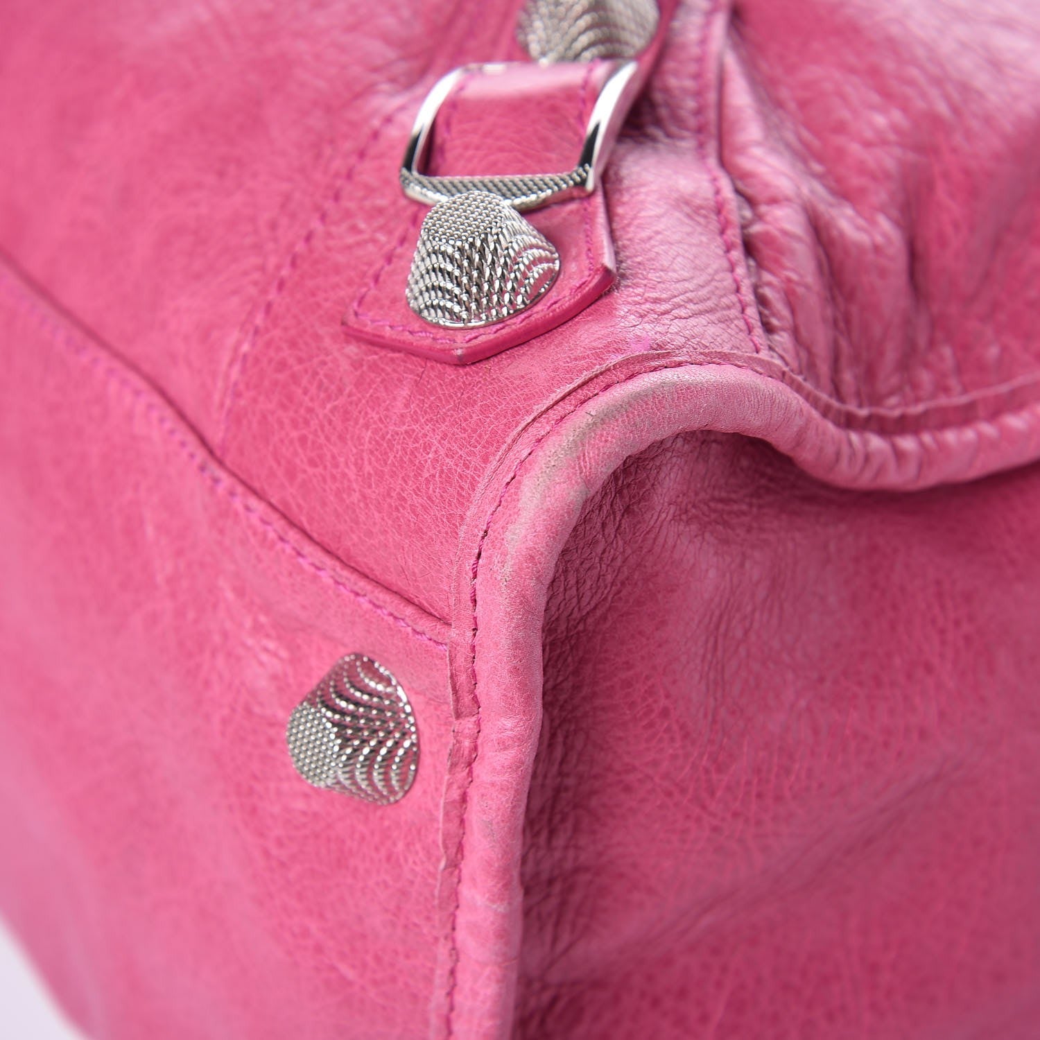 Balenciaga Agneau Giant 21 Silver Hardware Weekender Cyclamen Fucsia 12 of 15