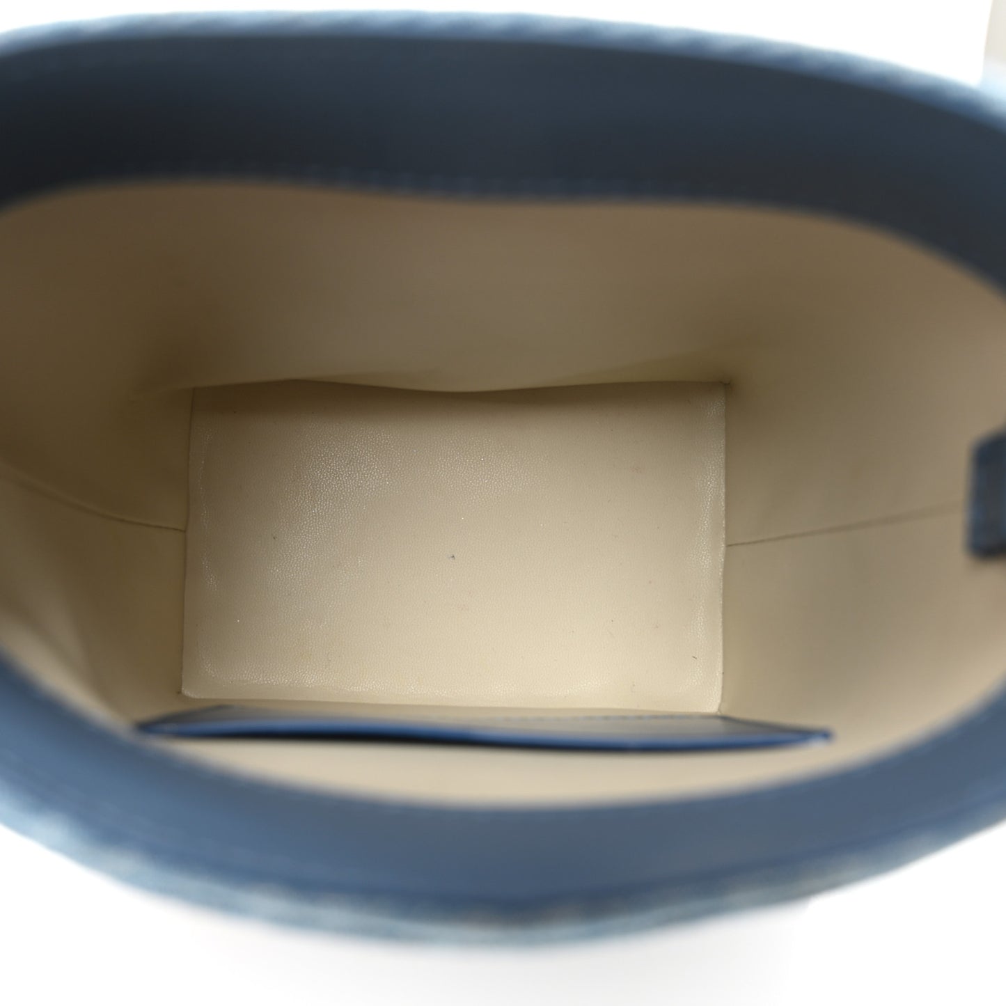 Denim Shark Lock Bucket Bag Medium Blue