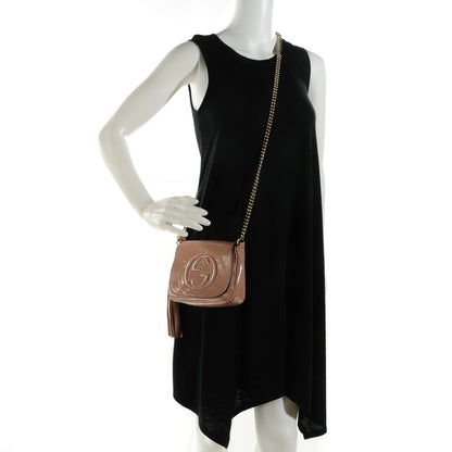 Gucci Patent Small Soho Flap Crossbody Dark Cipria 2 of 7