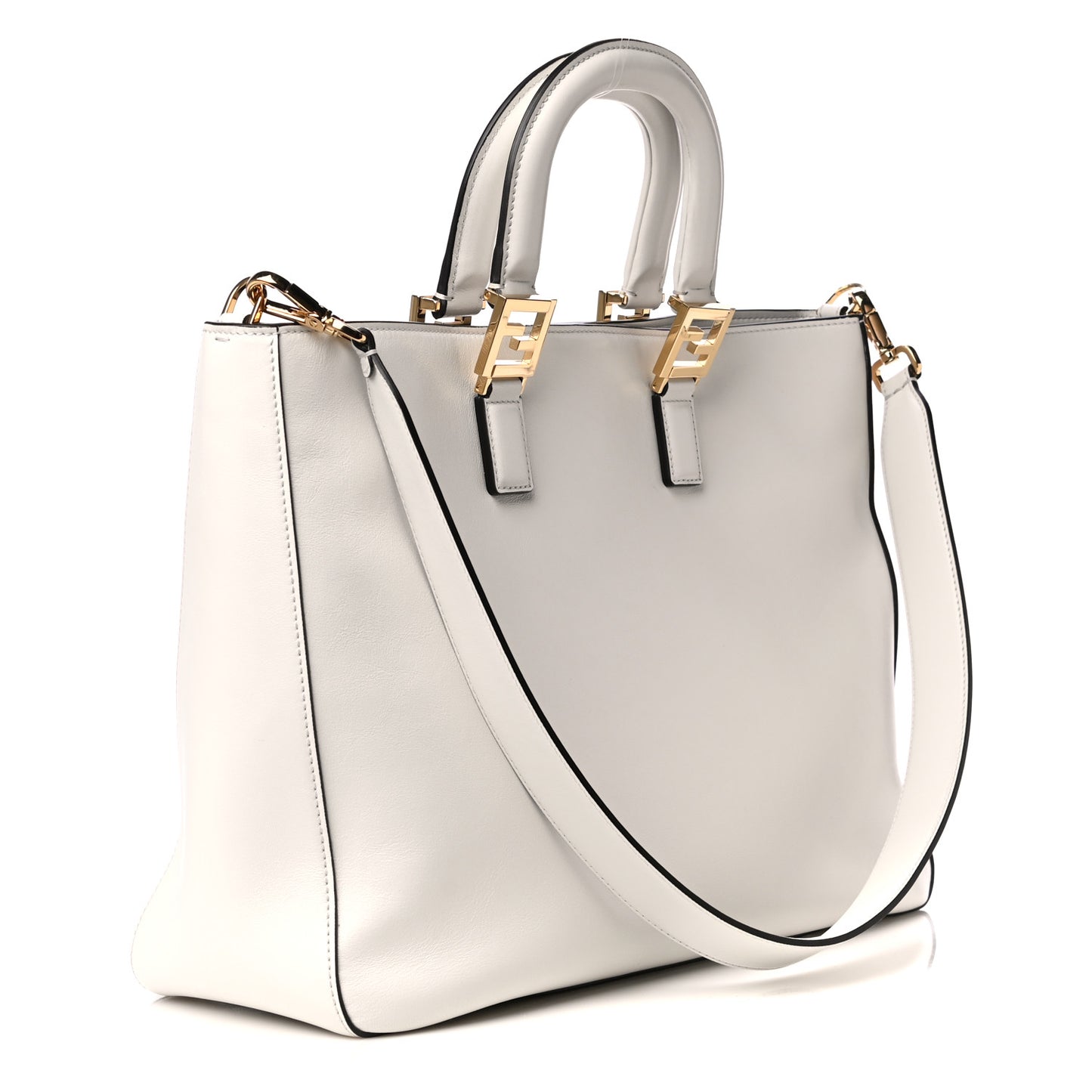 Vitello Glacier Medium FF Tote White