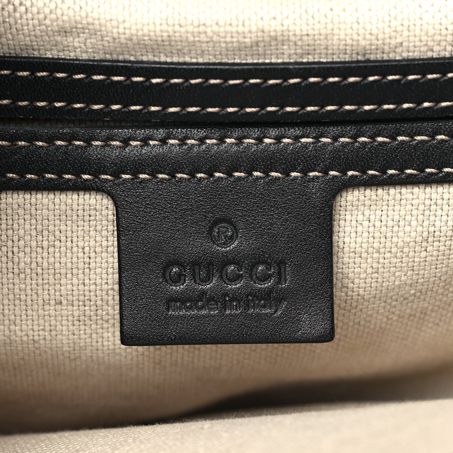 Gucci GG Plus Monogram Medium Double Buckle Flap Messenger Bag Beige Navy 6 of 10