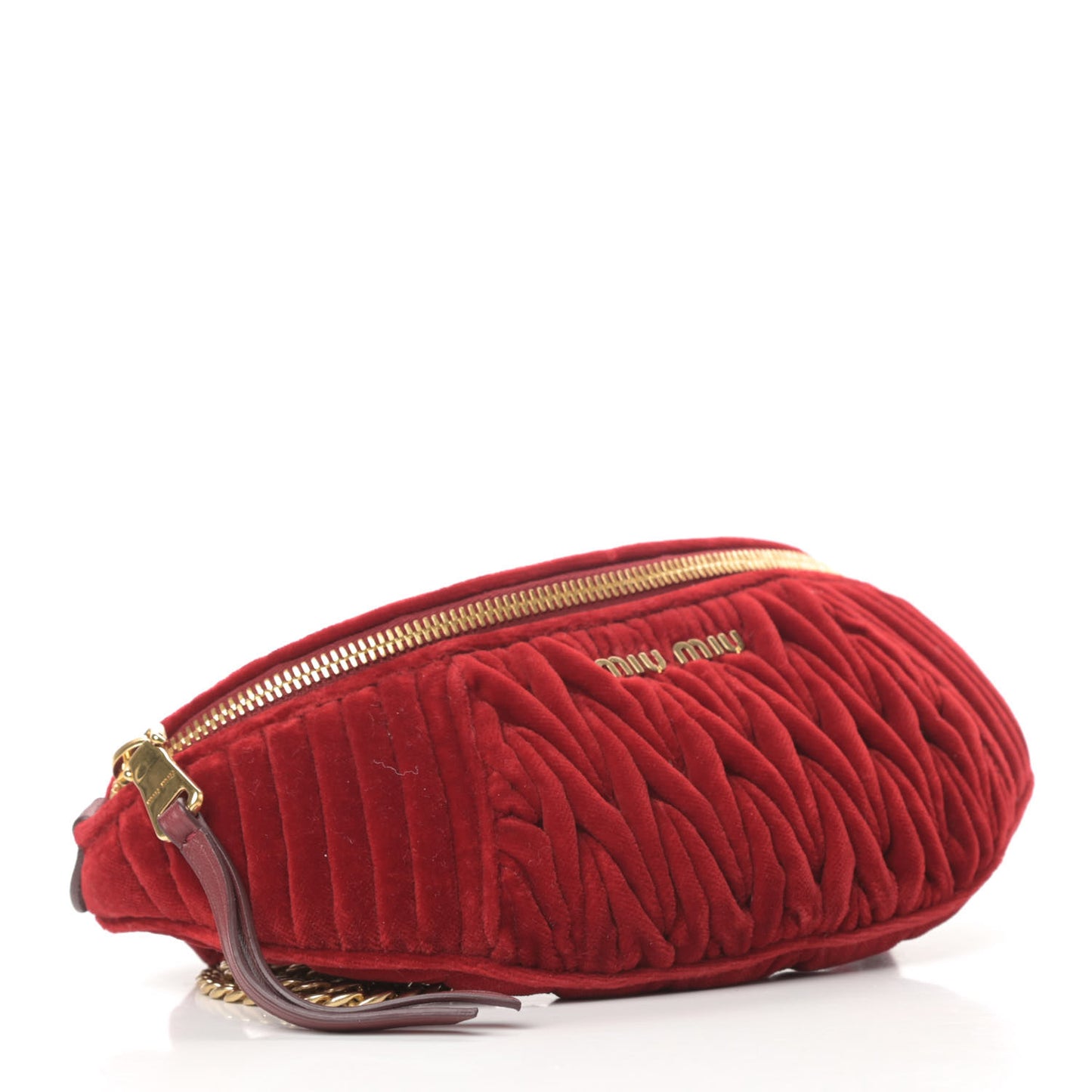Velluto Matelasse Rider Belt Bag Cherry