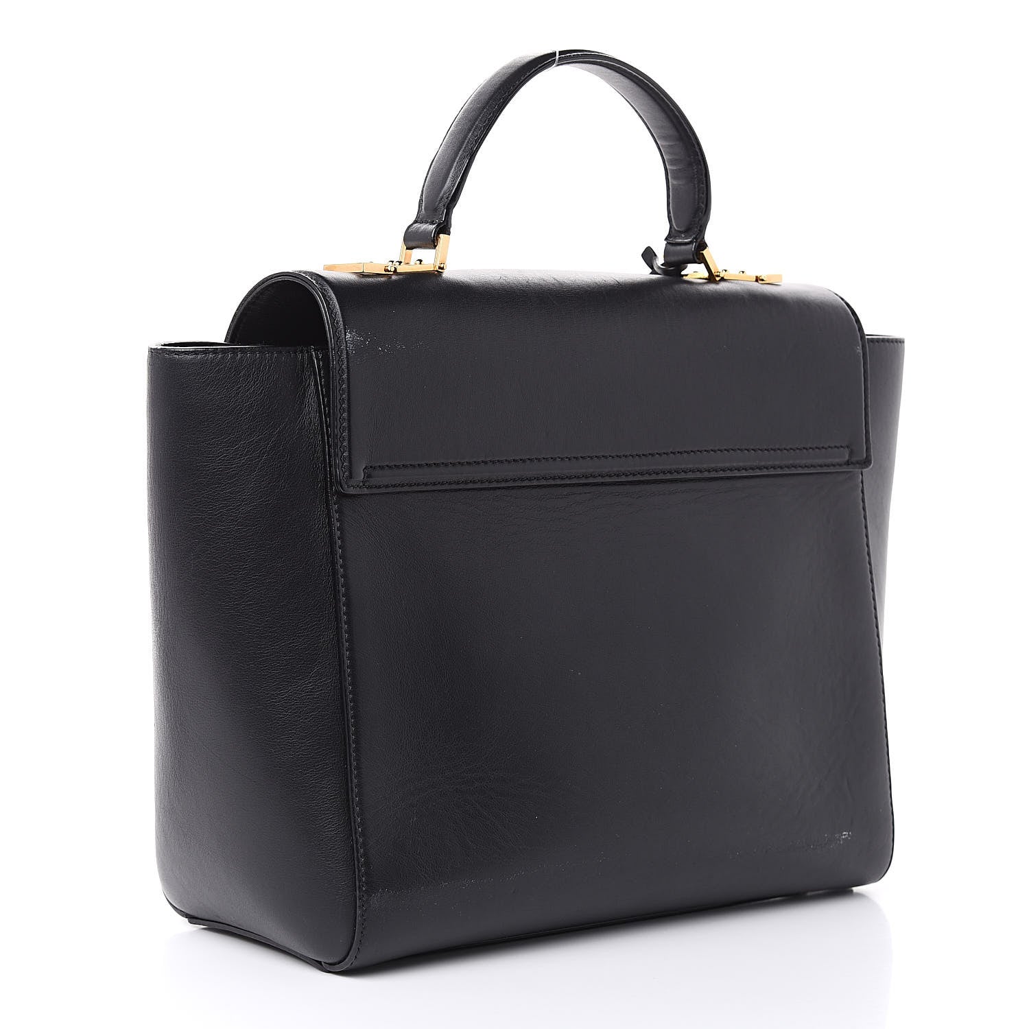 Versace Calfskin Signature Satchel Black 3 of 18