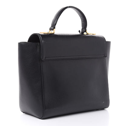 Versace Calfskin Signature Satchel Black 3 of 18