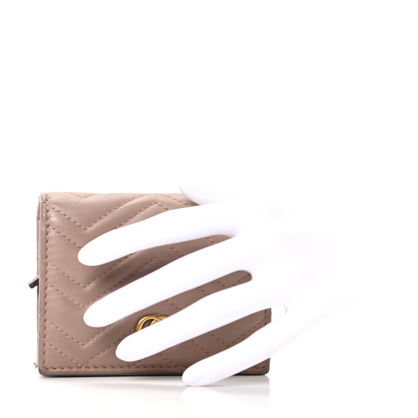 Calfskin Matelasse GG Marmont Card Case Wallet Porcelain Rose