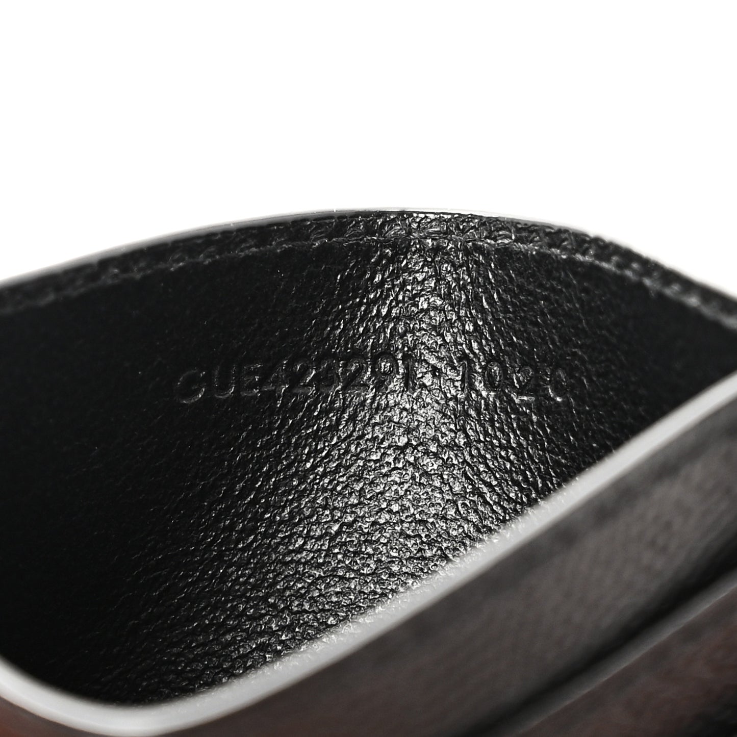 Grain De Poudre Matelasse Chevron Monogram Credit Card Case Black