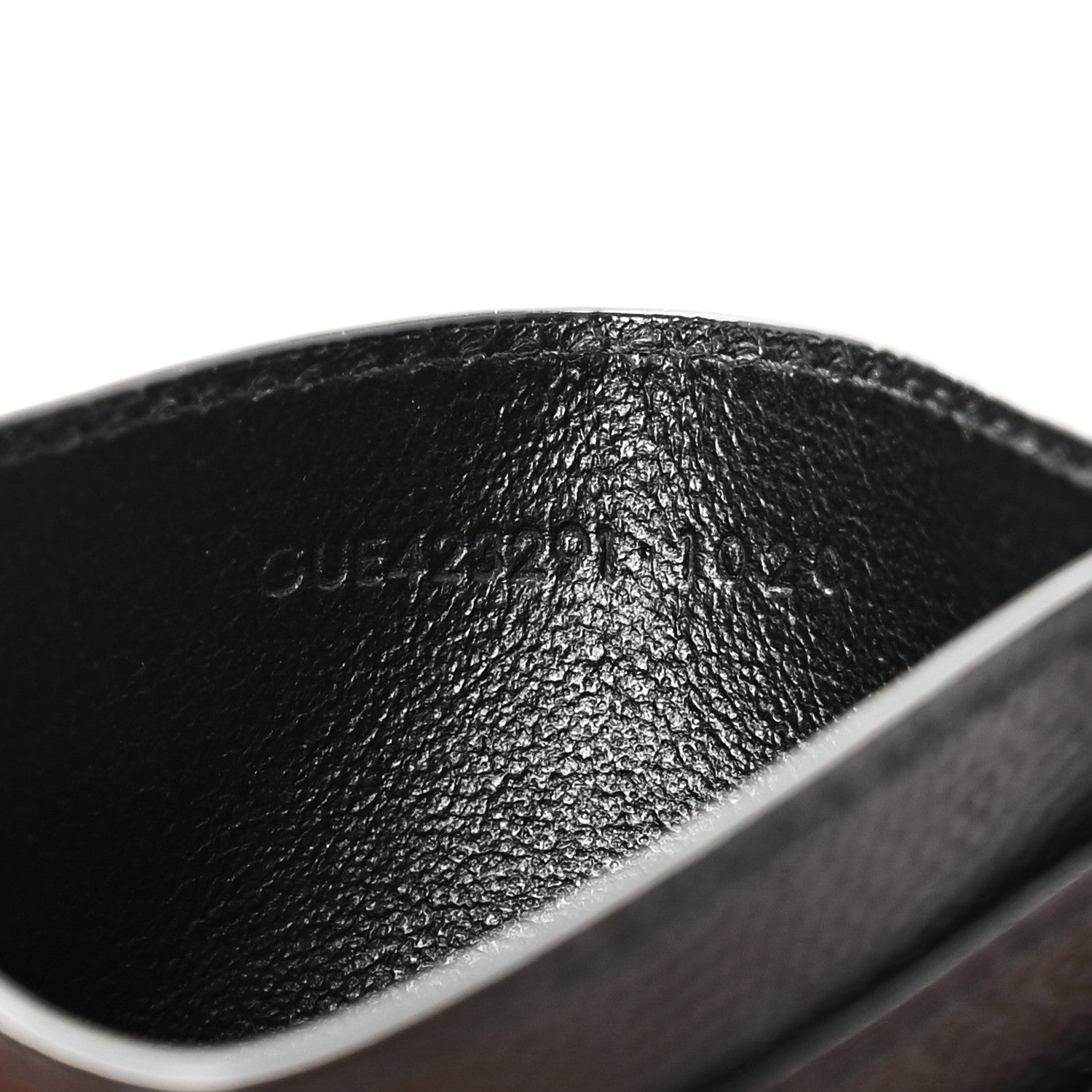 Saint Laurent Grain De Poudre Matelasse Chevron Monogram Credit Card Case Black 7 of 8