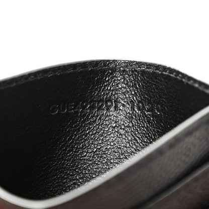 Saint Laurent Grain De Poudre Matelasse Chevron Monogram Credit Card Case Black 7 of 8