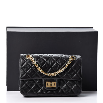 Chanel Aged Calfskin Quilted 2.55 Reissue Mini Flap Black 10 of 10
