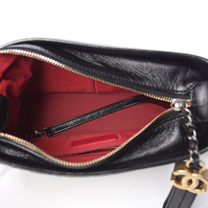 Chanel Aged Calfskin Quilted Small Gabrielle Hobo Black 4 of 10