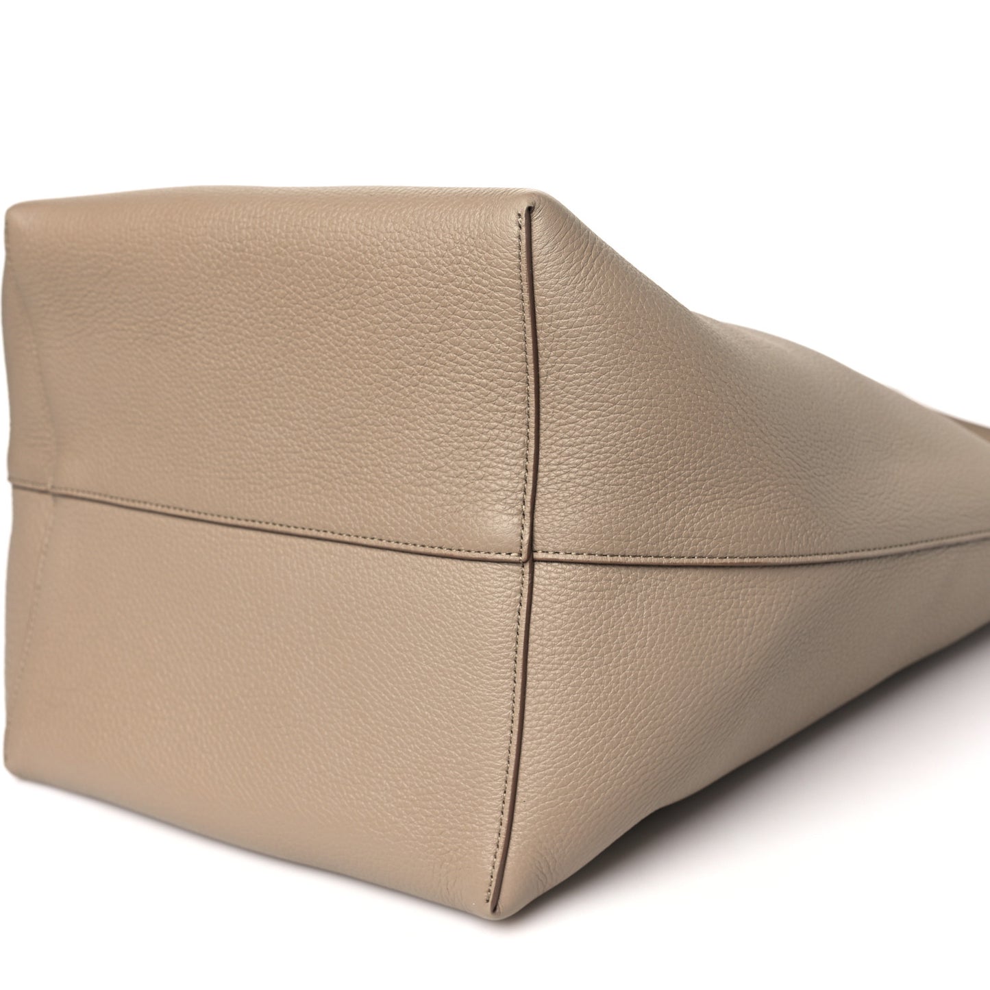 Grained Calfskin Large N/S Park Tote Dark Taupe