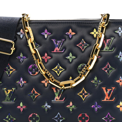 Louis Vuitton Lambskin Embossed Monogram LV Garden Coussin PM Navy 5 of 10