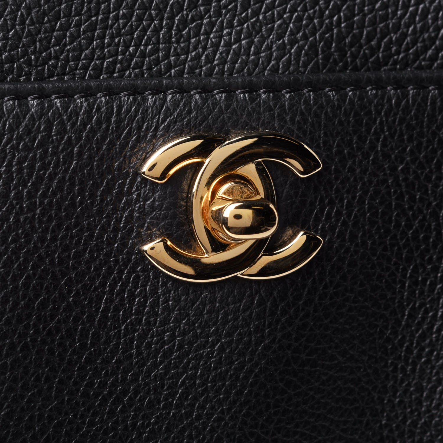 Chanel Calfskin Cerf Executive Shopper Tote Black 4 of 4