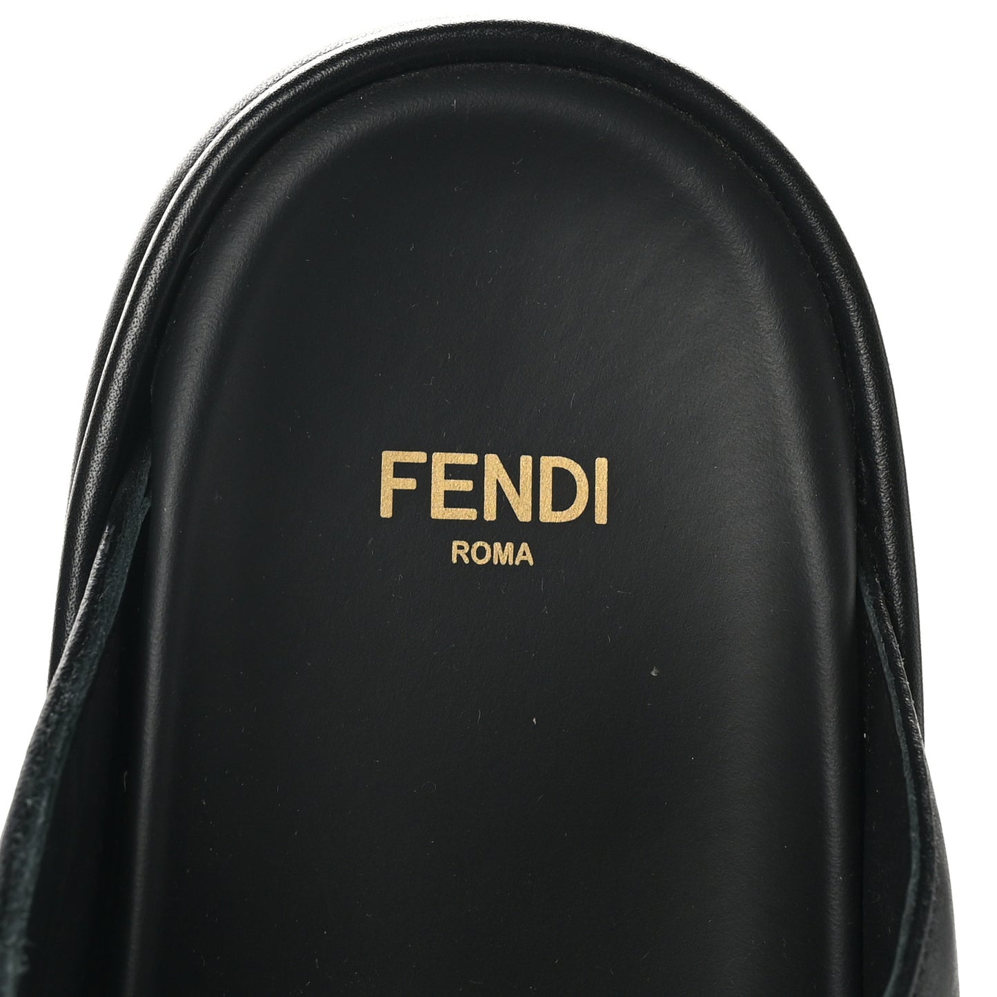 Vitello Womens Fendigraphy Slide Sandals 37 Black