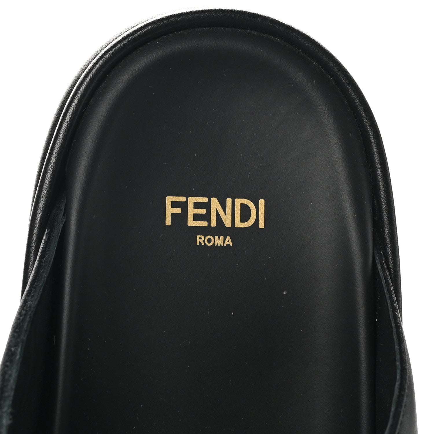 Fendi Vitello Womens Fendigraphy Slide Sandals 37 Black 7 of 11