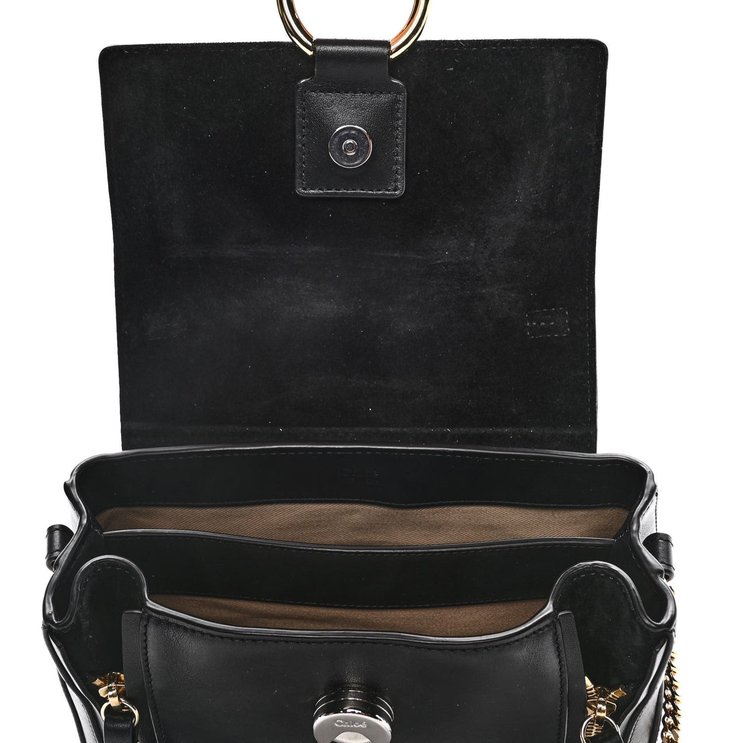 Calfskin Small Faye Day Shoulder Bag Black