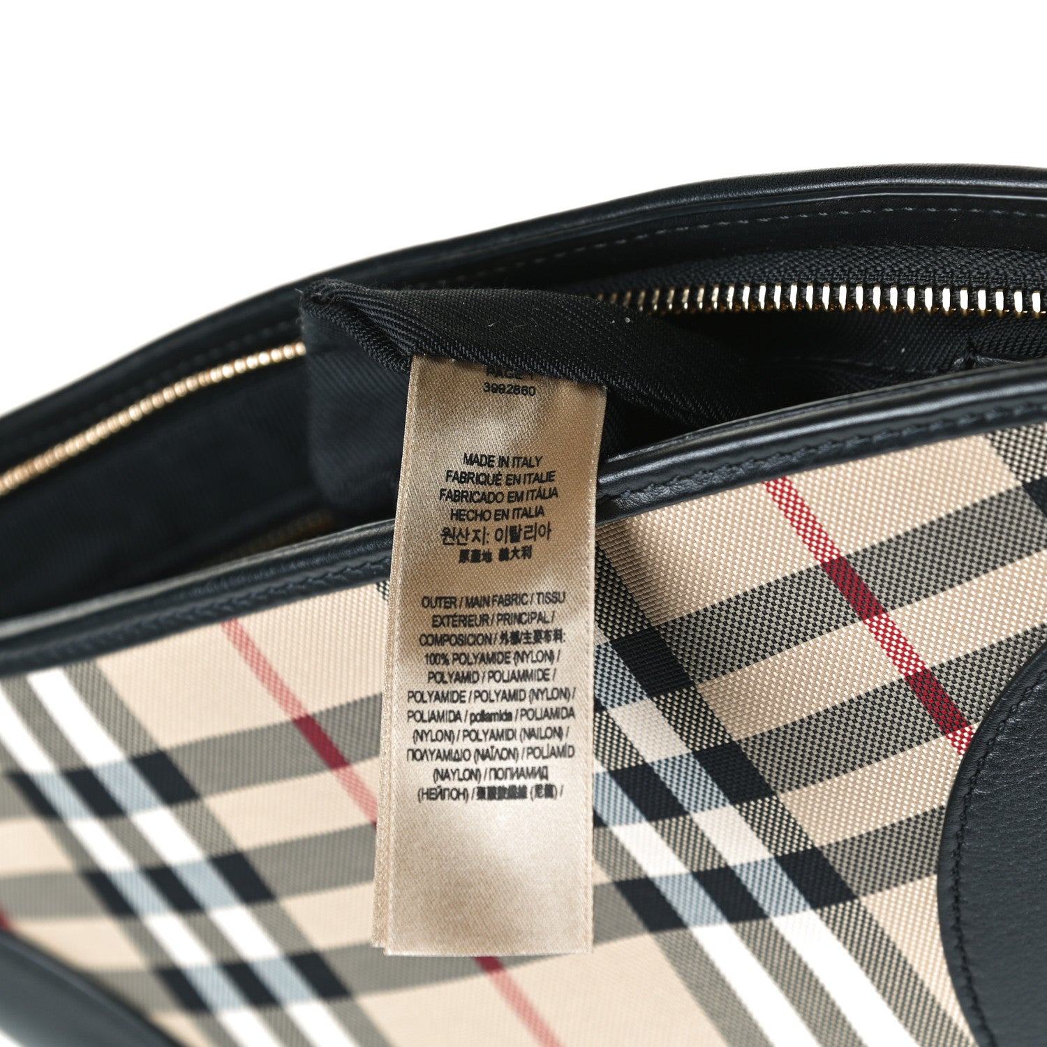 Burberry Horseferry Check Small Chichester Crossbody Clutch Bag Black 7 of 15