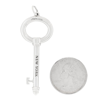 Tiffany Sterling Silver Modern Oval Key Pendant 2 of 4