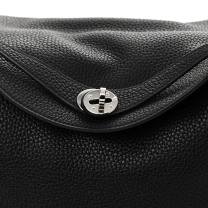 Hermes Taurillon Clemence Lindy 30 Black 8 of 10