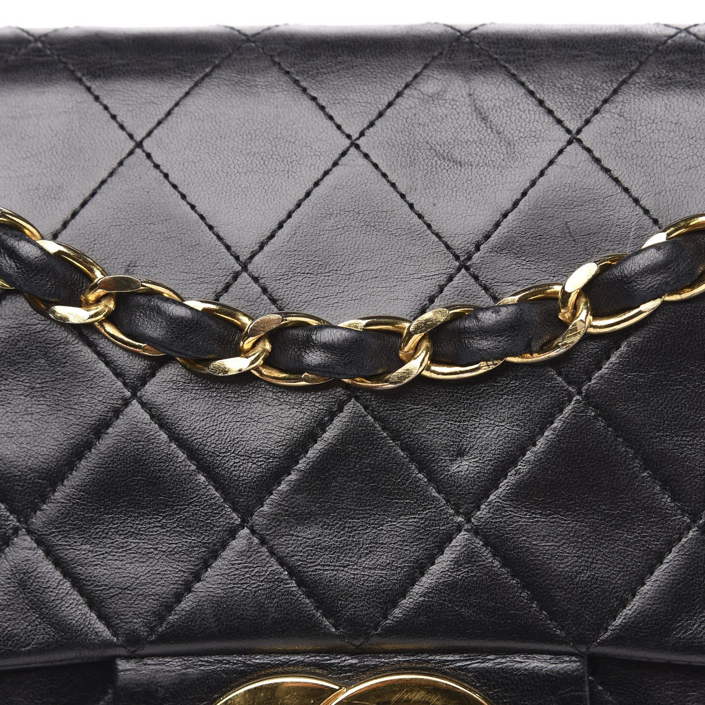 Lambskin Quilted XL Jumbo Single Flap Black