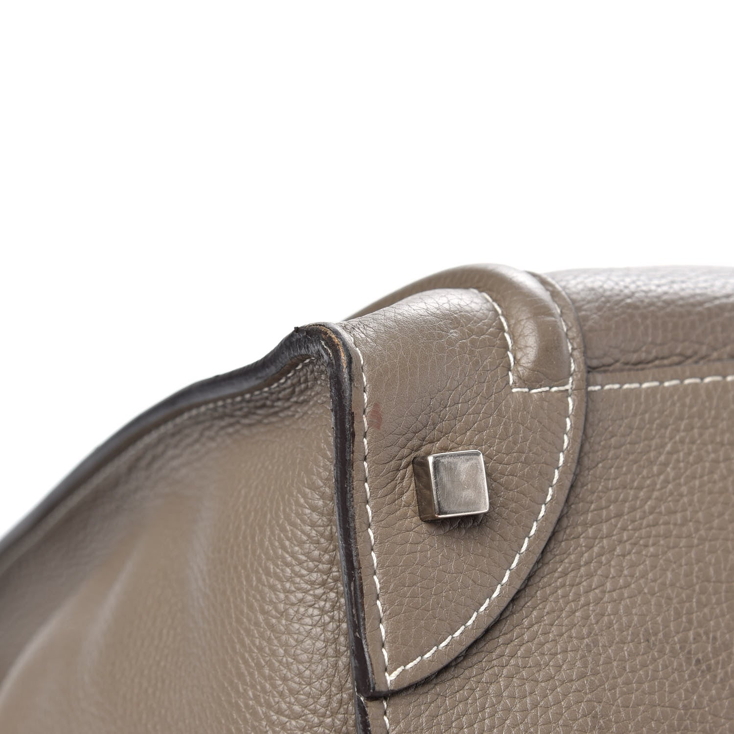 Celine Drummed Calfskin Mini Luggage Souris 9 of 13