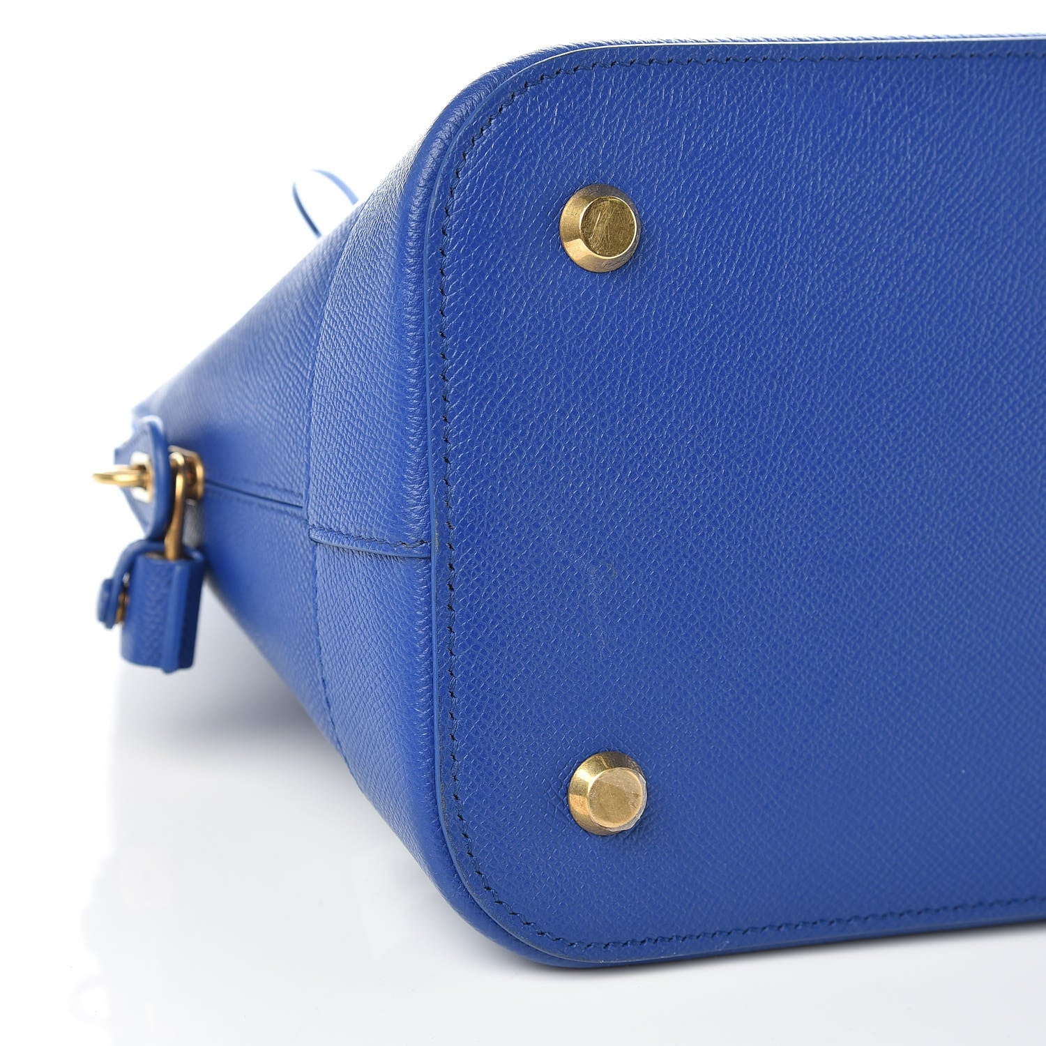 Balenciaga Signature Grained Calfskin Logo M Ville Top Handle Bag Bleu Roi White 13 of 14