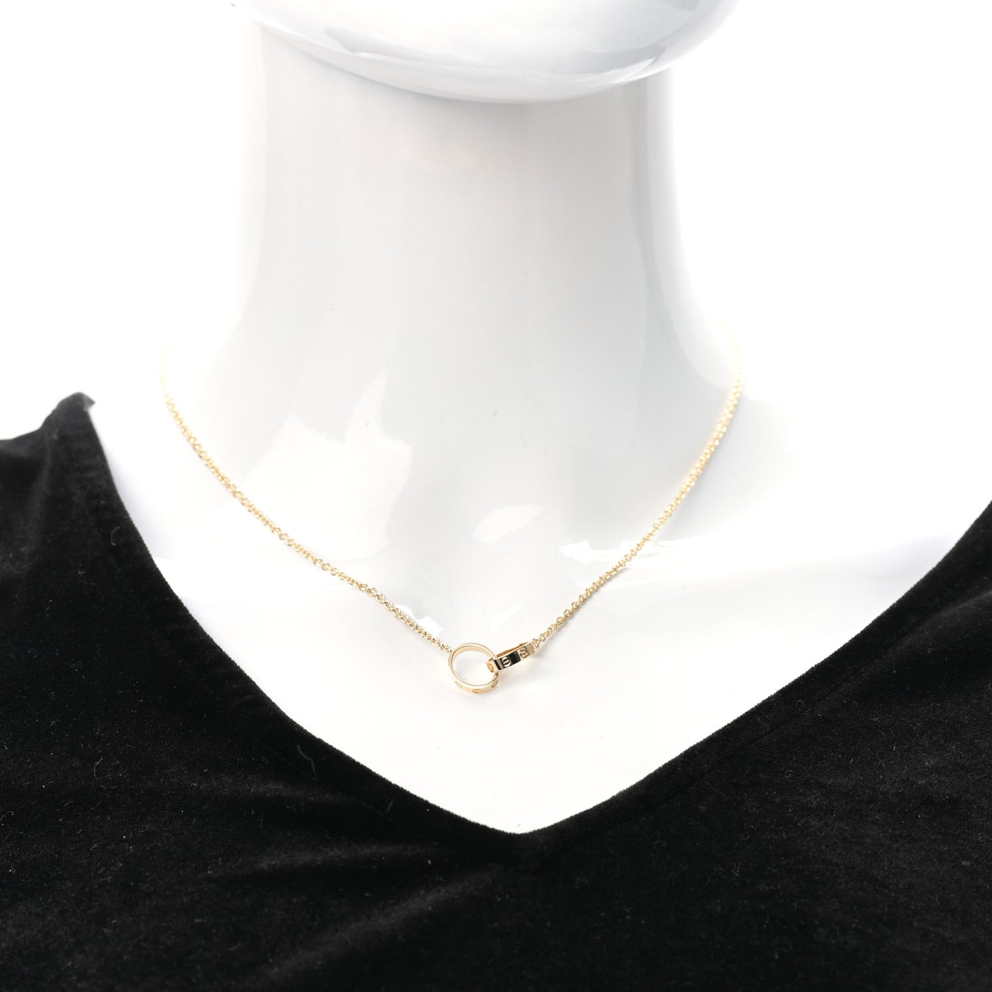 18K Yellow Gold Interlocking LOVE Necklace