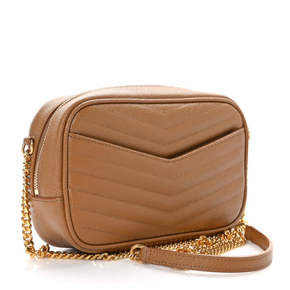 Saint Laurent Grain De Poudre Matelasse Monogram Mini Lou Camera Bag Dark Natural 3 of 11