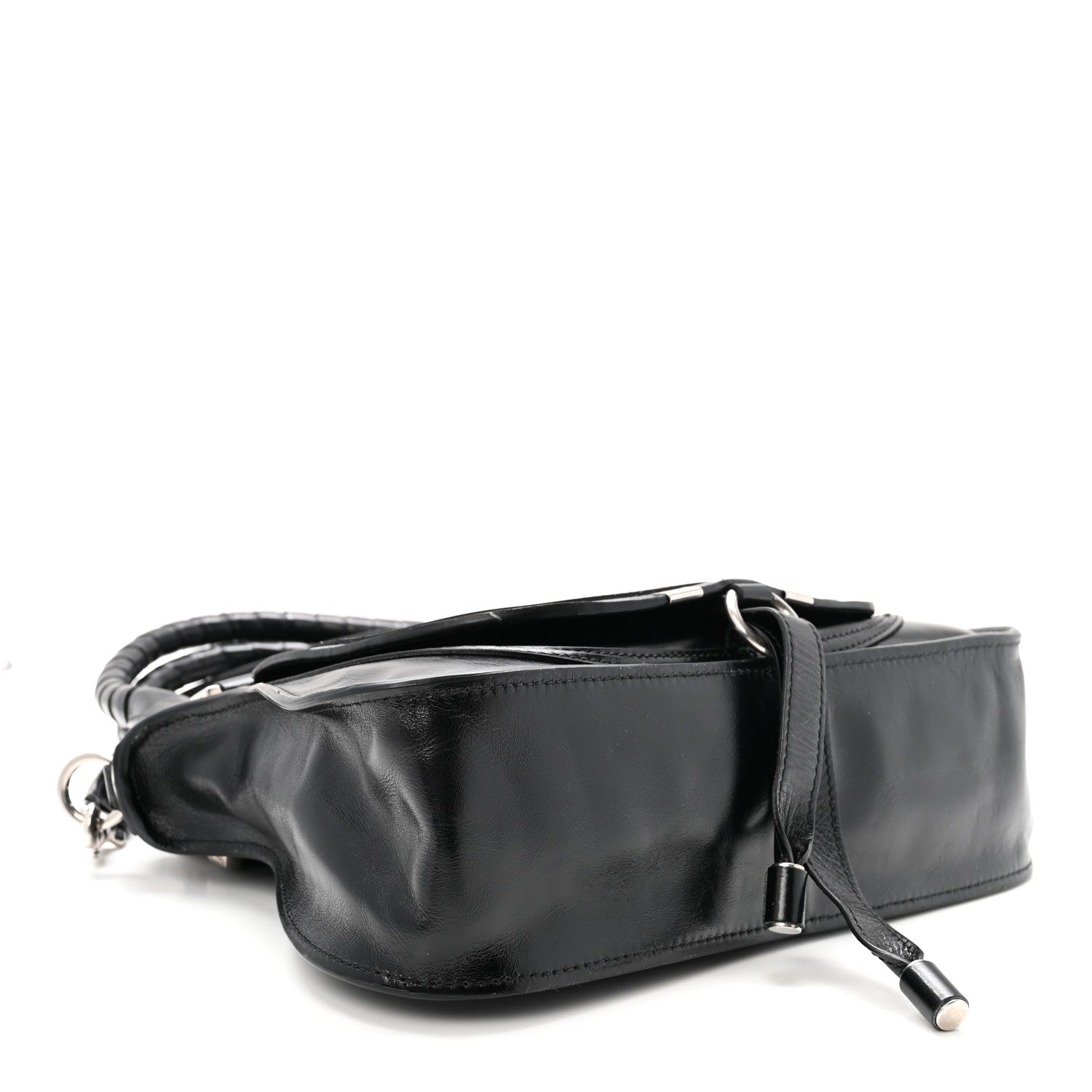 Chloe Shiny Grained Calfskin Small Marcie Bag Black 4 of 9