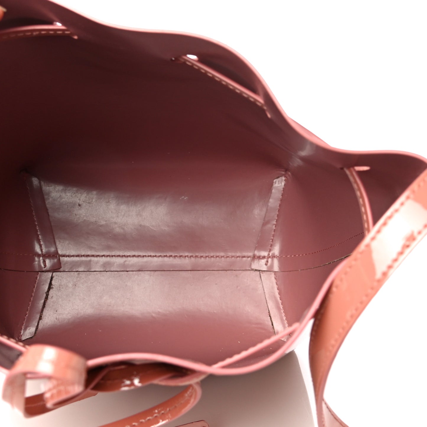 Patent Calfskin Mini Bucket Blush