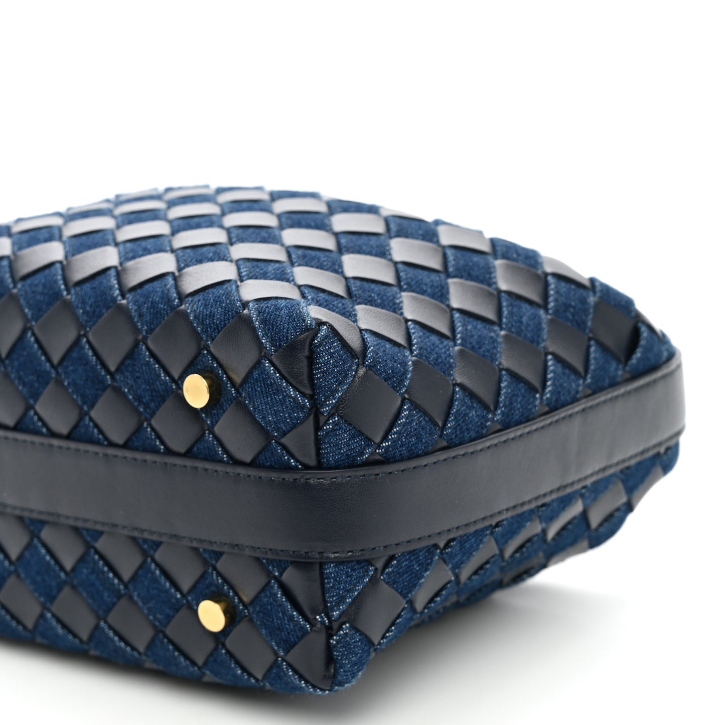 Nappa Denim Intrecciato Mini Wallace Abyss Indigo