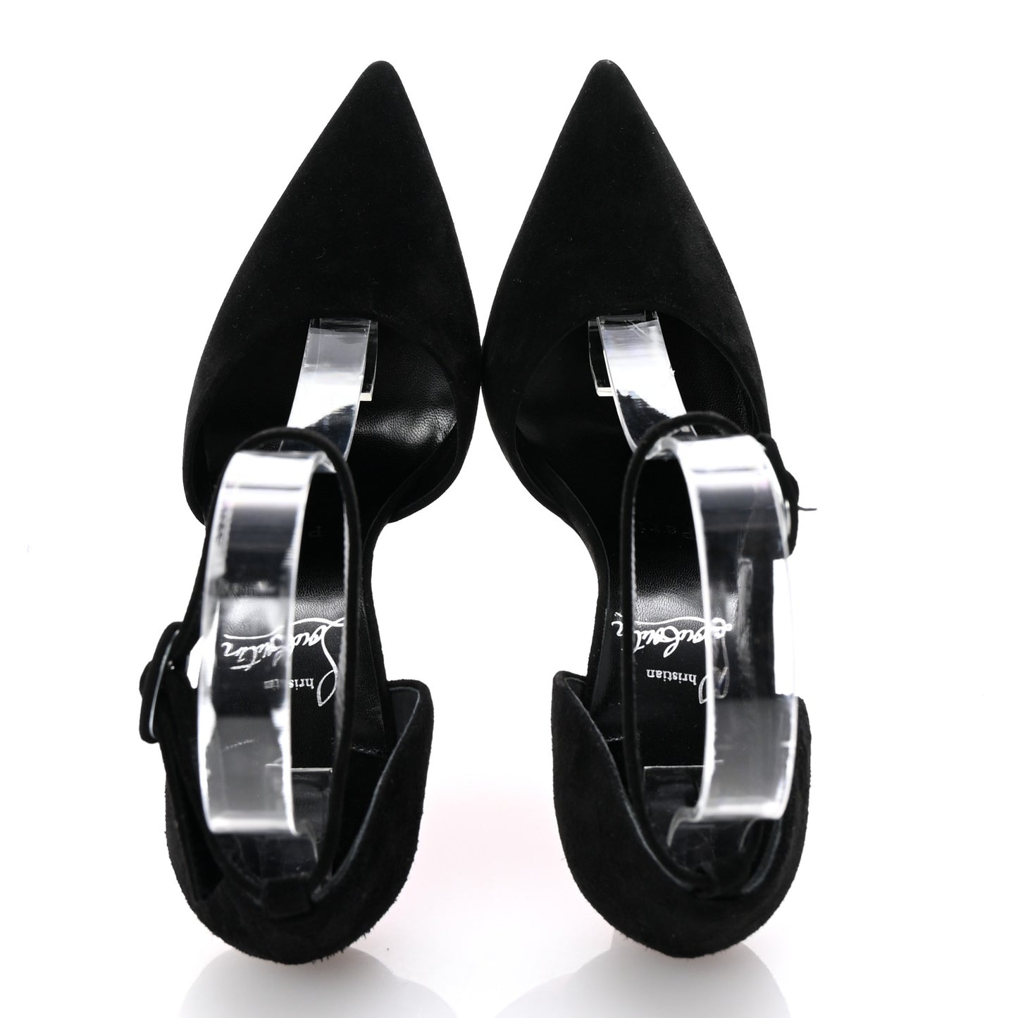 Veau Velours 100 Ankle Strap Pumps 35.5 Black