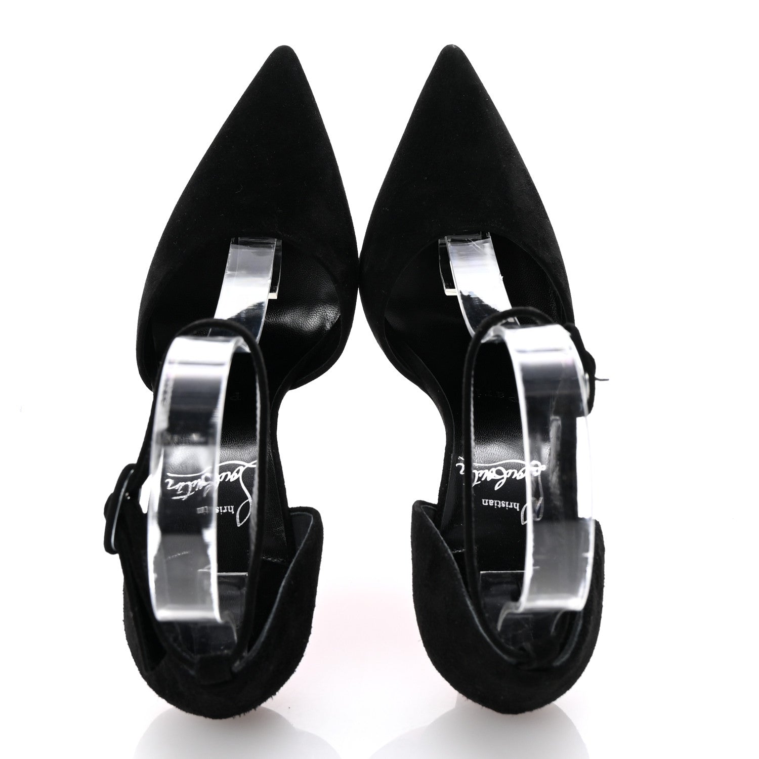 Christian Louboutin Veau Velours 100 Ankle Strap Pumps 35.5 Black 2 of 9