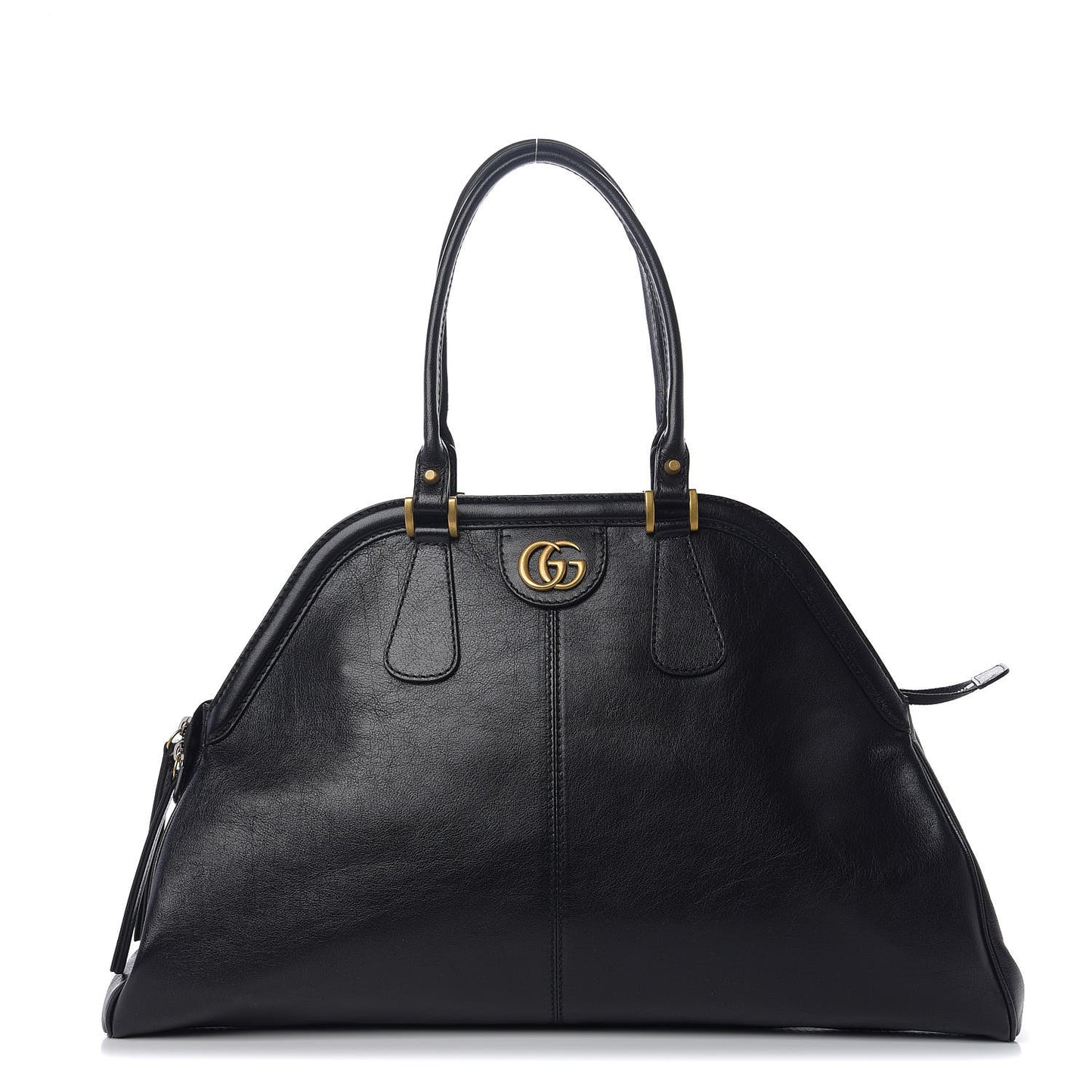 Calfskin Large Re(Belle) Top Handle Bag Black
