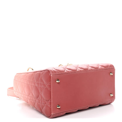 Christian Dior Lambskin Cannage Gradient Medium Lady Dior Pink 4 of 11