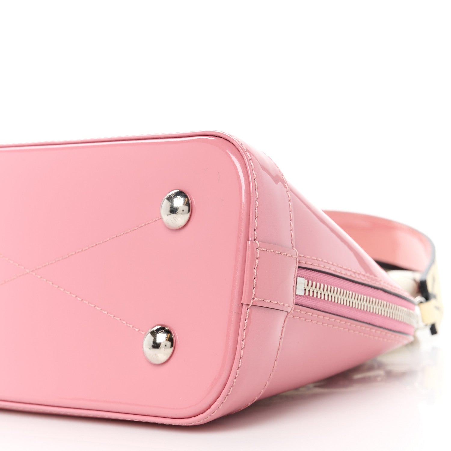 Louis Vuitton Patent Monogram Alma BB Rose Blush 10 of 11