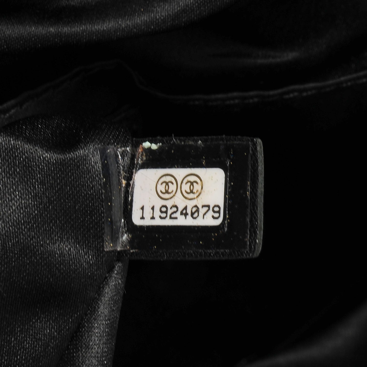 Chanel Satin Quilted Flap Clutch Black 7 of 7